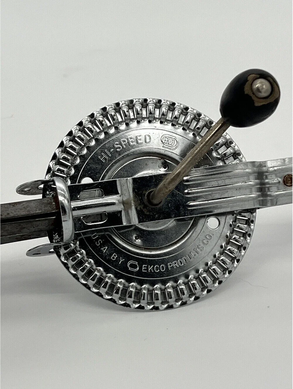 Ekco Stainless Steel Vintage Rotary Hand Mixer Egg Beater Hi-Speed